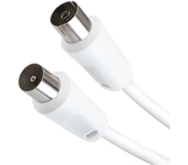 Aigostar- Cable coaxial para antena de televisión (10 m, conectores macho coaxial a coaxial macho), para televisores UHF/RF, VCRs, reproductores de DVD, DVR, cajas de