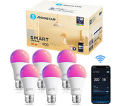 Aigostar Bombilla Inteligente E27 SL2 Bombillas Alexa LED 9W 806LM Bombilla Wifi RGB & 2700K-6500K Regulable, Sincronización con la música, Conexión rápida, Compatible Alexa y Google Home, 6 pack