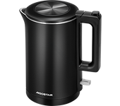 Aigostar Luster - Hervidor de agua de toque frío, 2200W, 1,8L de capacidad. Hervidor eléctrico de doble pared con protección contra la ebullición en seco y apagado automático. Libre de BPA. Negro