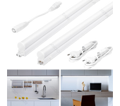 Aigostar Luz Bajo Mueble Cocina con Interruptor 12W Luz LED Armario, 230V Luz Blanca Fria 6500K, Luces para Vestidor Tira LED Armario, L880*W23*H34mm, 2 pcs