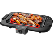 Aigostar Tasty - Grill sin humo, plancha de asar, barbacoa eléctrica para interiores, 2000W, tamaño compacto.