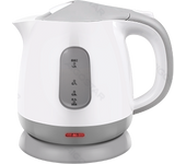 Aigostar Juliet - Hervidor de Agua Compacto de 1 Litro, 1100W. Desmontable, Base 360º,Libre de Bpa, Plástico, Gris y Blanco