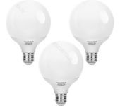 Aigostar - Bombilla LED E27 G95 Globo 15W (Equivalente a 99W), Luz Blanca 6500K, 1500 Lúmenes, CRI> 80, Ahorro de Energía, No Regulable - 3 Unidades