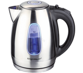 Aigostar Queen - Hervidor de Agua Eléctrico, con iluminación led, 1,7 litros, Libre de BPA, Acero Inoxidable, Filtro Antical, Sistema de protección contra la ebullición en seco, 2200W, Diseño exclusivo.