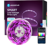 Aigostar Tira LED Alexa 10 M， Luces LED Habitacion Inteligente， Controladas por APP， IR Control Remoto y Controlador， Compatible con Alexa， Google Assistant， 16 Millones de Colores y Música Modos，cuenta con 2 años de garantía