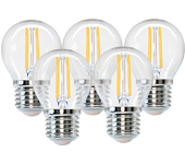 Aigostar Bombilla LED E27 Vintage 8W Equivalente a 75W, Blanco Fria 6500K, 1050 Lumen, Transparente Bombillas A60 LED,  ángulo de Apertura: 360°, No Regulable, 5 Unidades
