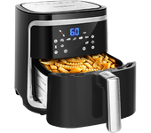 Aigostar Cube - Freidora de aire sin aceite 7L, 1900W, 7 funciones preestablecidas. Doble uso: con cesta o cajón. Sin BPA. Libro de recetas incluido