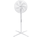 Aigostar - Ventilador de Pie con 7 aspas, 60W, diámetro 41 cm. Ventilador de pie silencioso oscilante 75°, 3 Velocidades y altura ajustable 108-123cm. Silencioso para dormir. Color blanco. Erika