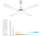 Aigostar Ventilador de Techo con Luz LED Lampara Ventilador Techo Ultra Silencioso con Mando a Distancia, Motor DC Reversible, CCT 2700K-6500K, Regulable, 6 velocidades, Ø132cm