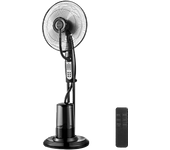Aigostar Breeze -  Ventilador de pie con nebulizador de agua, oscilante, mando a distancia, temporizador, 3 modos, 3 velocidades, 75W, flujo de aire 22m/s, nebulización ultrasónica. Diseño exclusivo