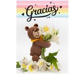 Tarjeta GRACIAS Osito Amurigumi Antracita Raíz Tarjetas Inicio Otras Tarjetas ¡Gracias! Tarjeta Gracias   Antracita