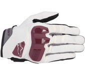 Alpinestars Chrome Guantes de moto para mujer - Blanco Rojo (XS)