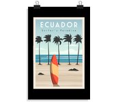 Póster Vertical 2:3 - (20 X 30 Cm) playa de surf ecuador laTostadora