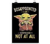 Póster Vertical 2:3 - (20 X 30 Cm) Baby Yoda Mandalorian Café Meme Poster laTostadora