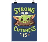 Póster Vertical 2:3 - (20 X 30 Cm) Baby Yoda Mandalorian Fuerza Cute Poster laTostadora