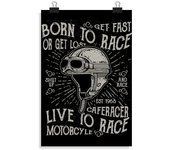 Póster Vertical 2:3 - (20 X 30 Cm) Born To Race laTostadora