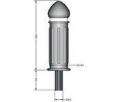 Divetis Pilona Goma Fijo Con Muelle 140 Alto 530 Mm