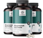 HealthyWorld® 3x Glicinato de magnesio 250 mg, en total 540 cápsulas