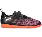 Puma - Zapatilla de fútbol sala Future 8 Play IT Cinta Adhesiva Niño, Unisex, Black- White-Glowing Red, 4 UK