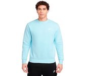 Nike - Sudadera Sportswear Club Crew Fleece, Hombre, Glacier Blue-White, XL