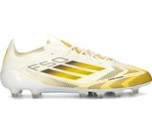 Adidas - Bota de fútbol F50 Elite AG Kings League, Unisex, White-Black-Gold, 11,5 UK