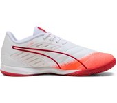 Puma - Zapatilla de fútbol sala Ibero IV, Unisex, White-Glowing Red-Dark Crimson- Black, 9 UK