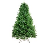MondoViro Árbol de navidad artificial verde de 240 cm de altura.