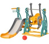 Homcom Columpio tobogán para niños 152x149x107 cm multicolor