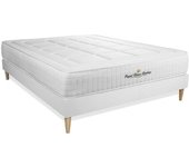 Royal palace bedding Somier blanco + colchón con espuma viscoelástica 135 x 220