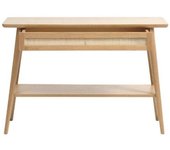 Meubles & Design Consola 1 cajón de madera y trenzado l110cm - madera clara