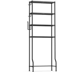 SONGMICS Estantería de inodoro de 30 x 63 x 176 cm de color negro