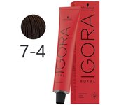 Schwarzkopf - Tinte Permanente Igora Royal 7-4 Rubio Medio Beige 60 ml 5017 5017 4045787200140 Royal SCHWARZKOPF