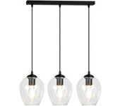 Regleta de techo domos transparente (3 luces)
