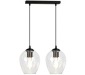 Regleta de techo domos transparente (2 luces)