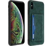 Avizar Funda Trasera de Silicona/Piel Sintética Azul Efecto Vintage para Apple iPhone XS Max