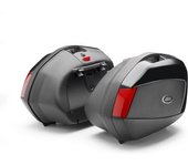 GIVI V35 Monokey Conjunto de cajas laterales Juego de cajas laterales - Negro Rojo