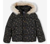 VERTBAUDET Chaqueta acolchada con capucha y forro de punto polar para niña gris oscuro