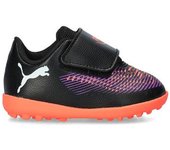 Puma - Bota de fútbol Future 8 Play Turf Cinta Adhesiva Niño, Unisex, Black-White-Glowing Red, 5 UK