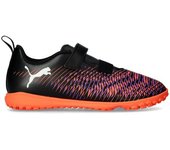 Puma - Bota de fútbol Future 8 Play Turf Cinta Adhesiva Niño, Unisex, Black-White-Glowing Red, 3.5 UK