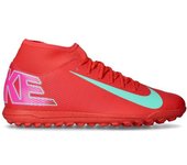 Nike - Bota de fútbol Zoom Mercurial Superfly 10 Club Turf, Unisex, Ember Glow-Aurora Green, 6,5 USA