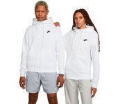 Nike - Chaqueta Sportswear Club Fleece, Hombre, White-White-Black, M