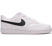 Nike - Zapatilla Court Vision Low Next Nature, Unisex, White-Black-White, 12 USA