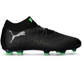 Puma - Bota de fútbol Future 8 Ultimate FG, Unisex, Black-Silver-Fluo Green, 9.5 UK