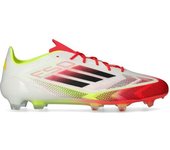 Adidas - Bota de fútbol F50 Elite FG, Unisex, White-Core Black-Solar Yellow, 8,5 UK
