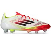 Adidas - Bota de fútbol F50 Elite SG, Unisex, White-Core Black-Solar Yellow, 8,5 UK