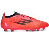 Adidas - Bota de fútbol F50 Elite AG, Unisex, Turbo-Aurora Black-Platin Met, 11 UK