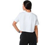 Nike - Camiseta Sportswear Essentials Crop Icon Futura Mujer, Mujer, White-Black, L