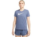 Nike - Camiseta Dri-Fit Swoosh Mujer, Mujer, Diffused blue-White, XL
