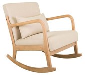 Wanderlust deco Sillon balancin de madera tapizado 66x88x47/78h cm