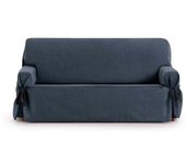 Eysa Funda de sofá dos plazas con lazos azul 140 - 180 cm